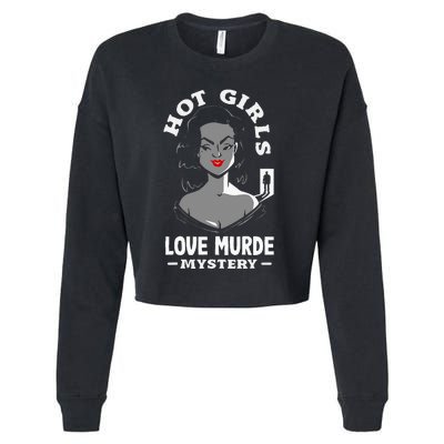 Murder Mystery Dinner Playing Victim Crime Dinner Cropped Pullover Crew