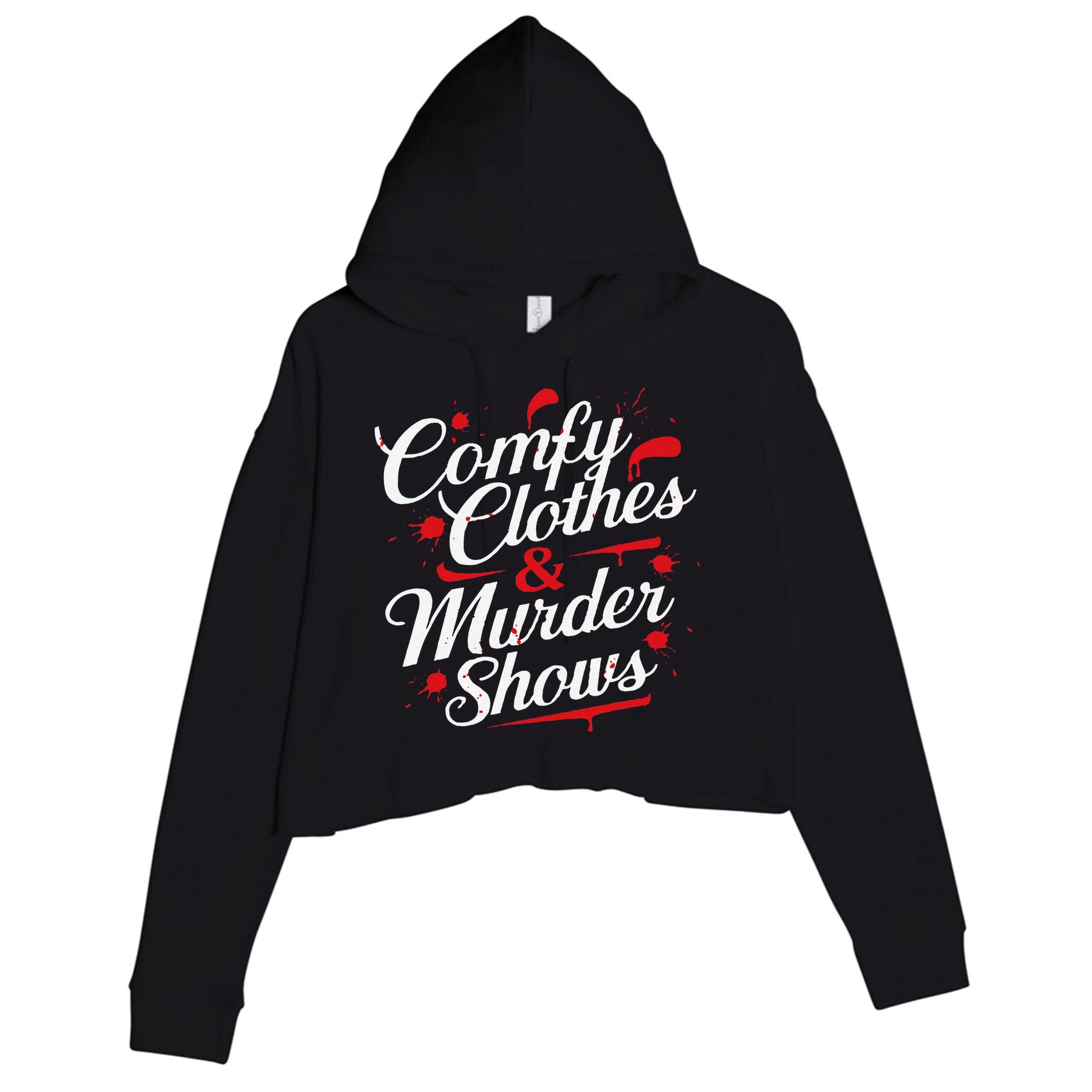 Murder Mystery Detective Documentary True Crime Crop Fleece Hoodie