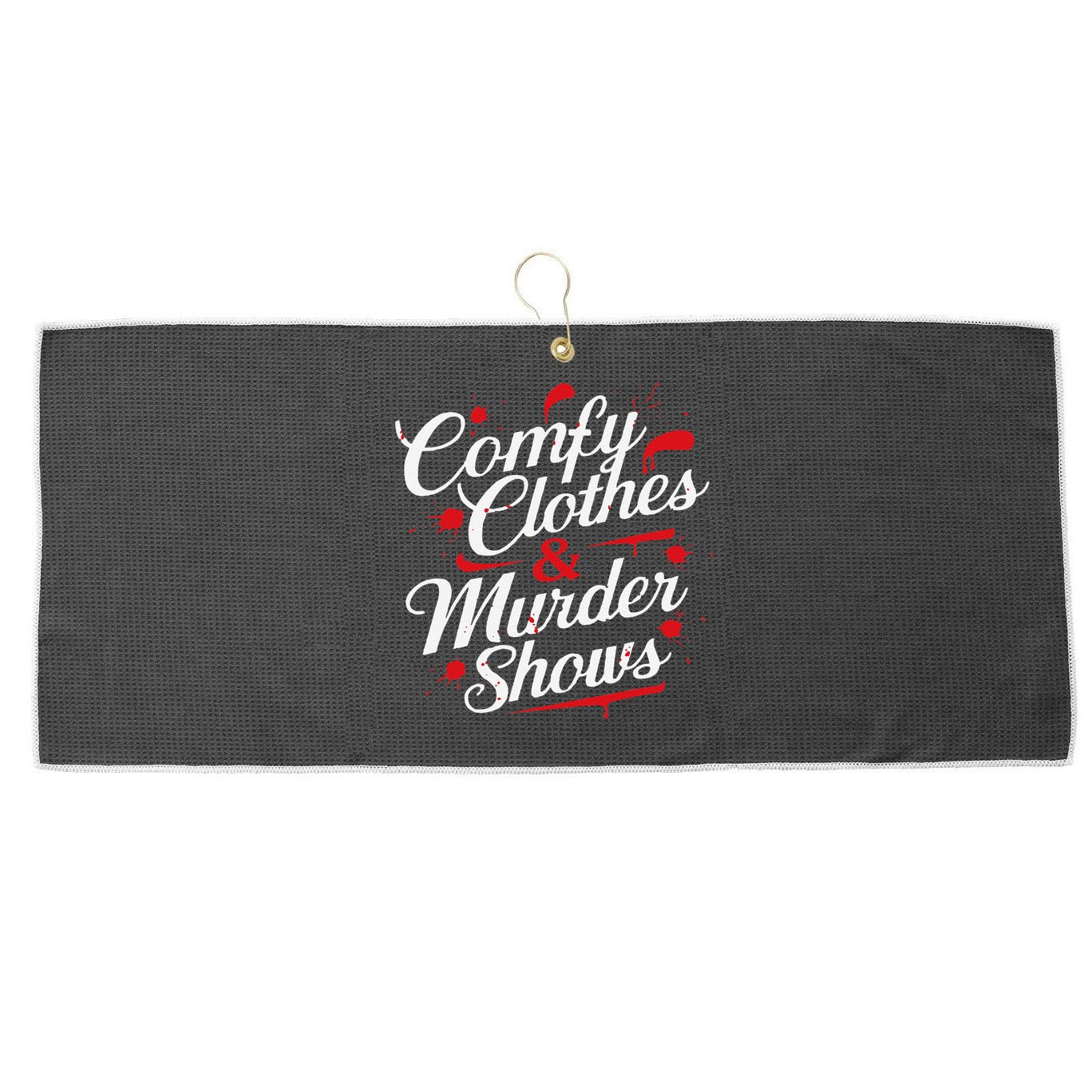 Murder Mystery Detective Documentary True Crime Large Microfiber Waffle Golf Towel