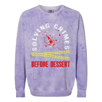 Murder Mystery Dinner Playing Victim Crime Dinner Colorblast Crewneck Sweatshirt