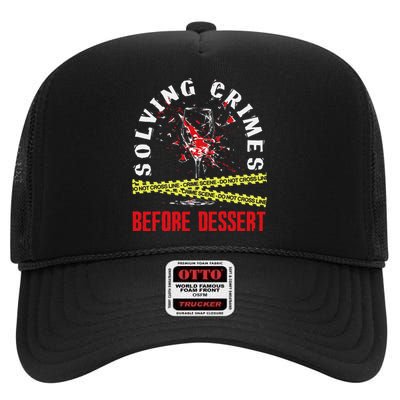 Murder Mystery Dinner Playing Victim Crime Dinner High Crown Mesh Back Trucker Hat