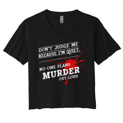 Murder Mystery Detective Documentary True Crime Women's Crop Top Tee