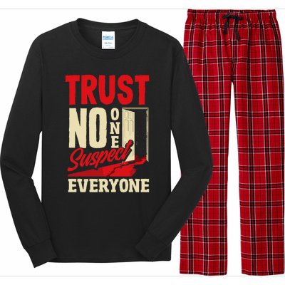 Murder Mystery Dinner Playing Victim Crime Dinner Long Sleeve Pajama Set