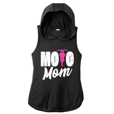 Motorcycle Motocross Dirt Bike Racing Moto Mom Gift Ladies PosiCharge Tri-Blend Wicking Draft Hoodie Tank