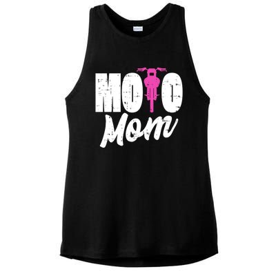 Motorcycle Motocross Dirt Bike Racing Moto Mom Gift Ladies PosiCharge Tri-Blend Wicking Tank