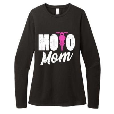 Motorcycle Motocross Dirt Bike Racing Moto Mom Gift Womens CVC Long Sleeve Shirt