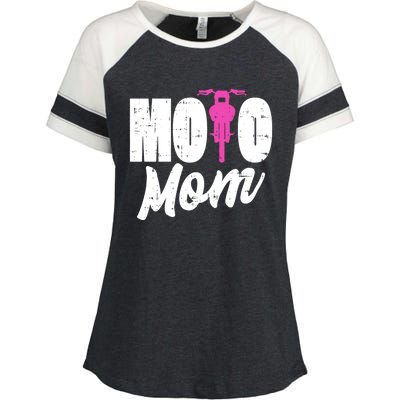 Motorcycle Motocross Dirt Bike Racing Moto Mom Gift Enza Ladies Jersey Colorblock Tee