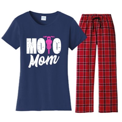 Motorcycle Motocross Dirt Bike Racing Moto Mom Gift Women's Flannel Pajama Set