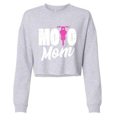 Motorcycle Motocross Dirt Bike Racing Moto Mom Gift Cropped Pullover Crew