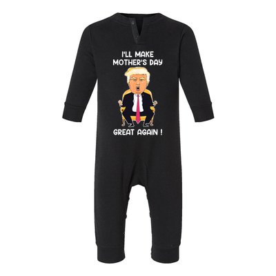 Make MotherS Day Great Again Mom Ltsp Funny Donald Trump Infant Fleece One Piece