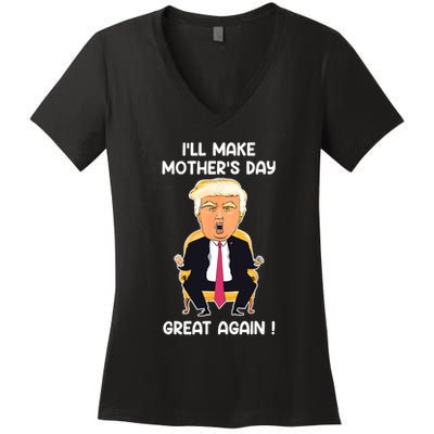 Make MotherS Day Great Again Mom Ltsp Funny Donald Trump Women's V-Neck T-Shirt
