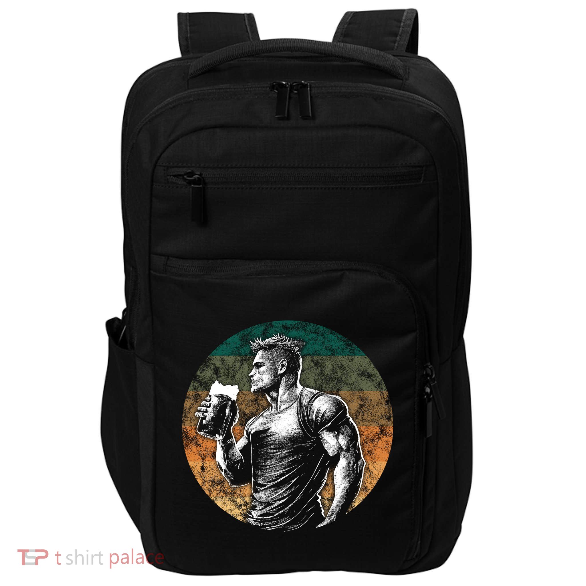 Muscular Man Drinking Beer Impact Tech Backpack
