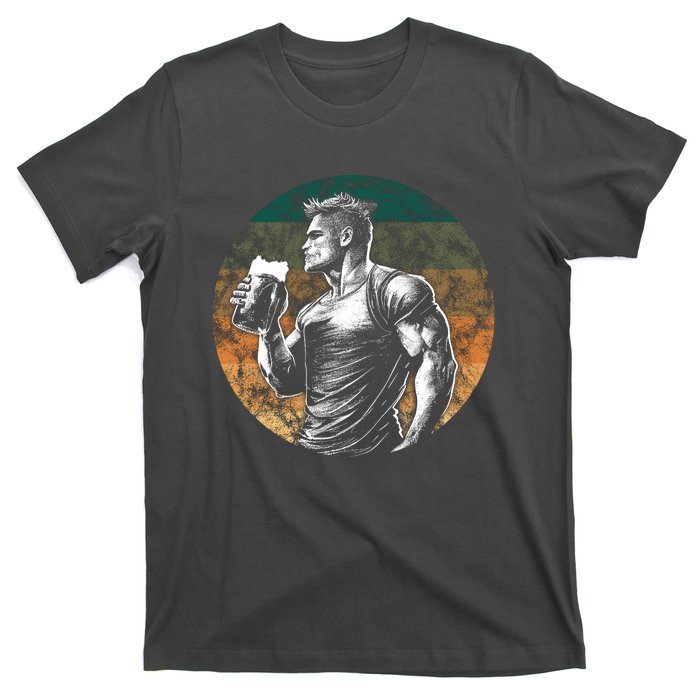 Muscular Man Drinking Beer T-Shirt