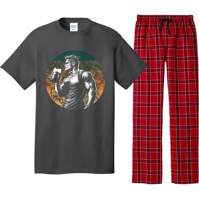 Muscular Man Drinking Beer Pajama Set