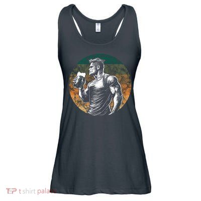 Muscular Man Drinking Beer Ladies Essential Flowy Tank