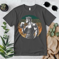 Muscular Man Drinking Beer Premium T-Shirt