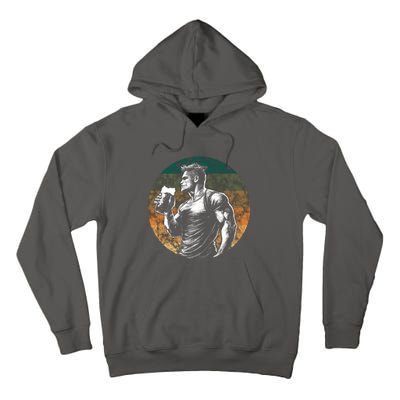 Muscular Man Drinking Beer Tall Hoodie