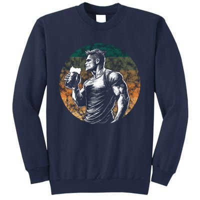 Muscular Man Drinking Beer Sweatshirt