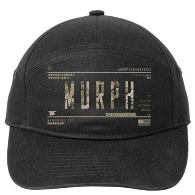 Murph Memorial Day Workout Wod Badass Military Workout Gift 7-Panel Snapback Hat