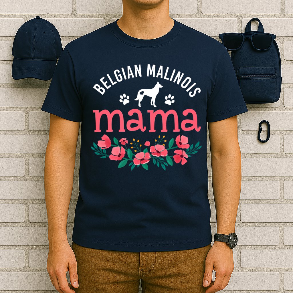 Malinois Mama Dog Women Belgian Malinois Dog Lover Mom T-Shirt