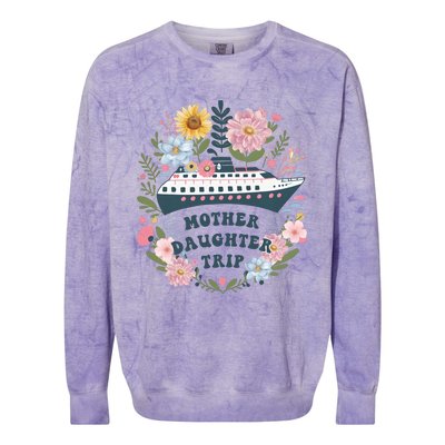 Matching Mother Daughter Cruise Family Trip Colorblast Crewneck Sweatshirt