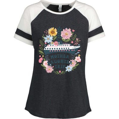 Matching Mother Daughter Cruise Family Trip Enza Ladies Jersey Colorblock Tee