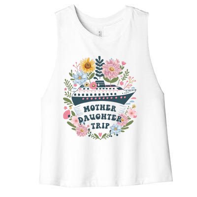 Matching Mother Daughter Cruise Family Trip Women's Racerback Cropped Tank