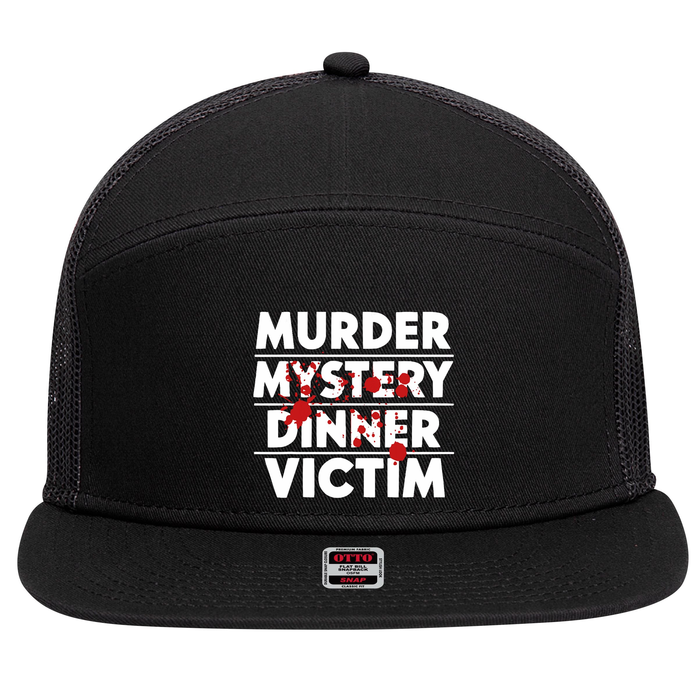 Murder Mystery Detective Documentary True Crime 7 Panel Mesh Trucker Snapback Hat