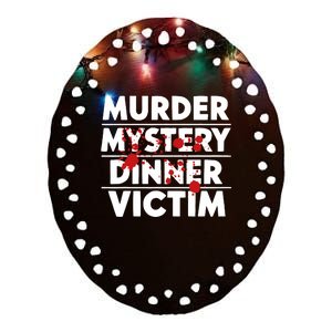 Murder Mystery Detective Documentary True Crime Ceramic Oval Ornament