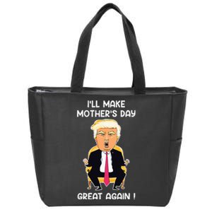 Make MotherS Day Great Again Mom Ltsp Funny Donald Trump Zip Tote Bag