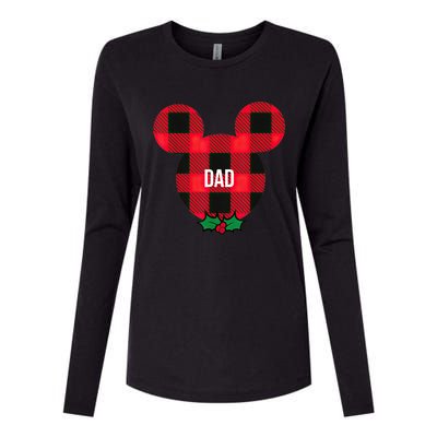 Mickeyy Mouse DAD Holiday Family Shirt Womens Cotton Relaxed Long Sleeve T-Shirt