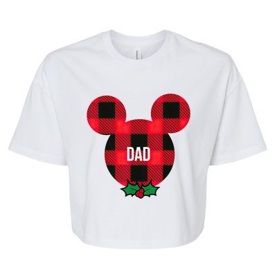 Mickeyy Mouse DAD Holiday Family Shirt Bella+Canvas Jersey Crop Tee