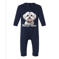 Maltese Mom Dog Mama Cute Mothers Day For Maltese Owner Infant Fleece One Piece