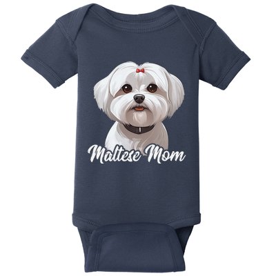 Maltese Mom Dog Mama Cute Mothers Day For Maltese Owner Baby Bodysuit