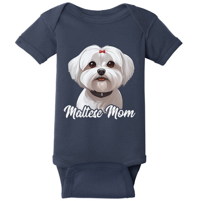 Maltese Mom Dog Mama Cute Mothers Day For Maltese Owner Baby Bodysuit