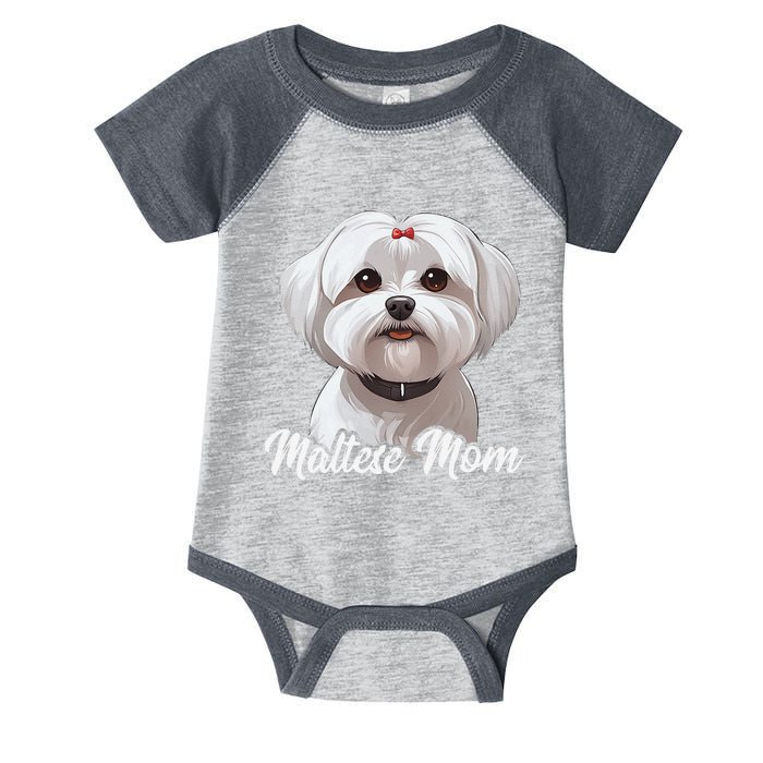 Maltese Mom Dog Mama Cute Mothers Day For Maltese Owner Infant Baby Jersey Bodysuit