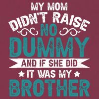 My Mom Didnt Raise No Dummy If She Did It Was My Brother 16oz Travel Tumbler