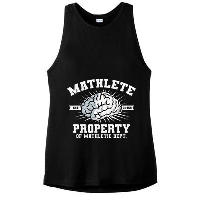 Mathlete Mathletic Dept. Est 3.1459 Math Teacher Pi Day Ladies PosiCharge Tri-Blend Wicking Tank