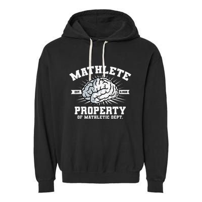 Mathlete Mathletic Dept. Est 3.1459 Math Teacher Pi Day Garment-Dyed Fleece Hoodie