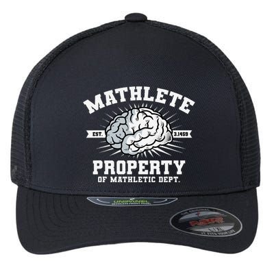 Mathlete Mathletic Dept. Est 3.1459 Math Teacher Pi Day Flexfit Unipanel Trucker Cap