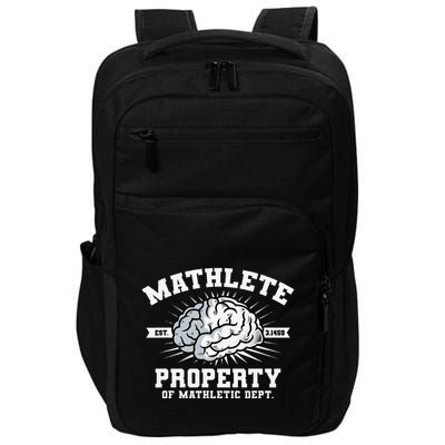 Mathlete Mathletic Dept. Est 3.1459 Math Teacher Pi Day Impact Tech Backpack