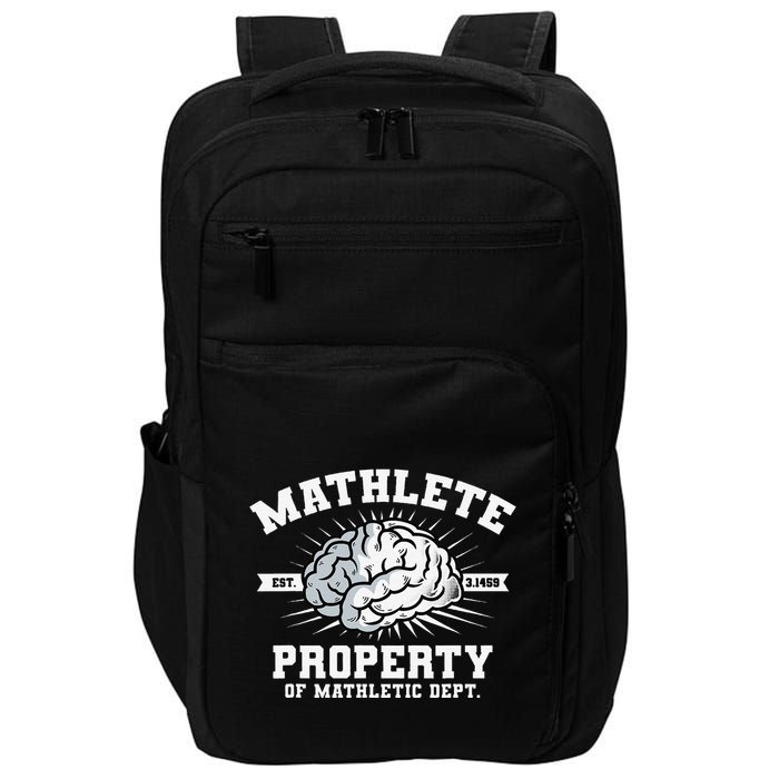 Mathlete Mathletic Dept. Est 3.1459 Math Teacher Pi Day Impact Tech Backpack