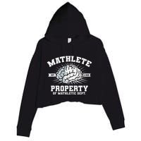 Mathlete Mathletic Dept. Est 3.1459 Math Teacher Pi Day Crop Fleece Hoodie