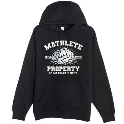 Mathlete Mathletic Dept. Est 3.1459 Math Teacher Pi Day Premium Pullover Hoodie