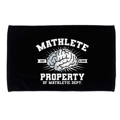 Mathlete Mathletic Dept. Est 3.1459 Math Teacher Pi Day Microfiber Hand Towel