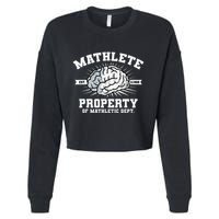 Mathlete Mathletic Dept. Est 3.1459 Math Teacher Pi Day Cropped Pullover Crew