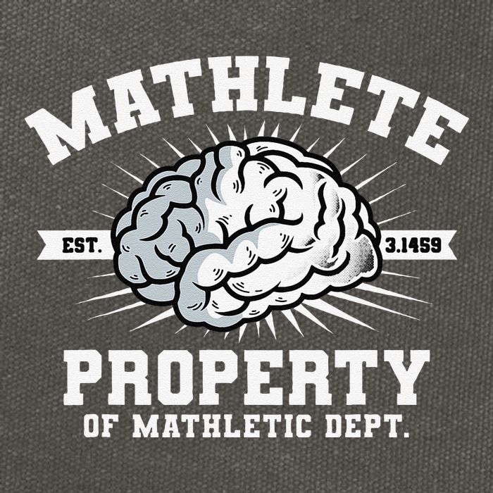 Mathlete Mathletic Dept. Est 3.1459 Math Teacher Pi Day Cotton Canvas Backpack