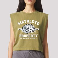 Mathlete Mathletic Dept. Est 3.1459 Math Teacher Pi Day Garment-Dyed Women's Muscle Tee