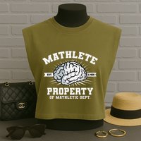 Mathlete Mathletic Dept. Est 3.1459 Math Teacher Pi Day Garment-Dyed Women's Muscle Tee