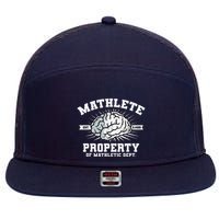Mathlete Mathletic Dept. Est 3.1459 Math Teacher Pi Day 7 Panel Mesh Trucker Snapback Hat
